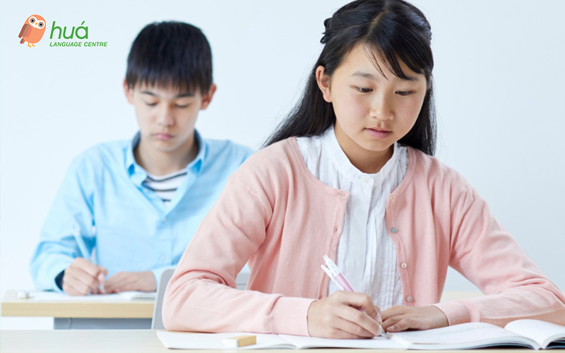 Students taking O level exams