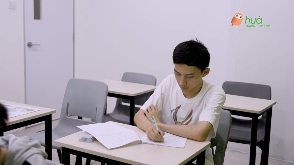 students taking an oral exam